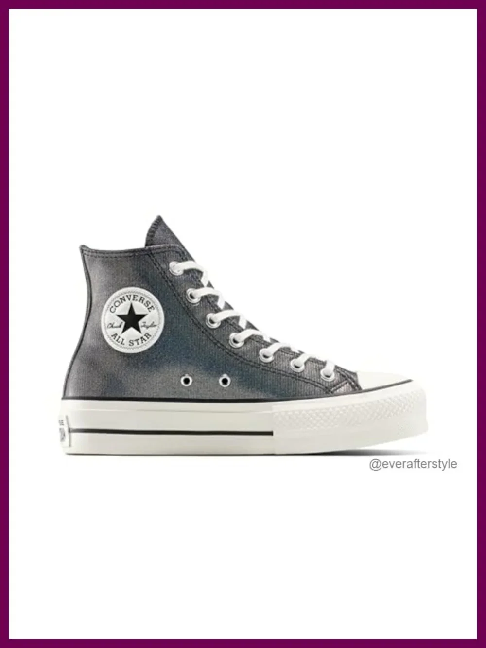 Women's High Top Sneakers with Platform Sole - Sparkle Finish